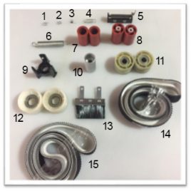 KIT BASICO DE REFACCIONES CERRADORA DE CAJAS Modelo TMH-FJ-1A Num Negro
